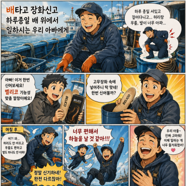 배위에서 고생하시는 우리 아버지에게 기가막힌 선물